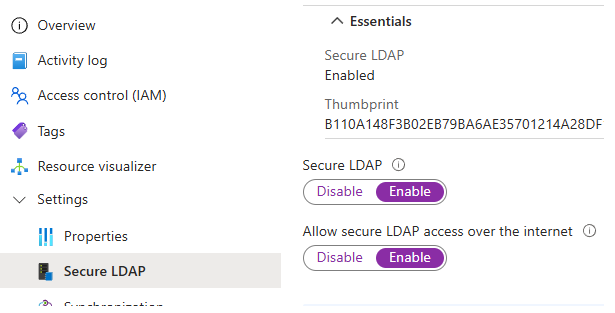 启用安全 LDAP