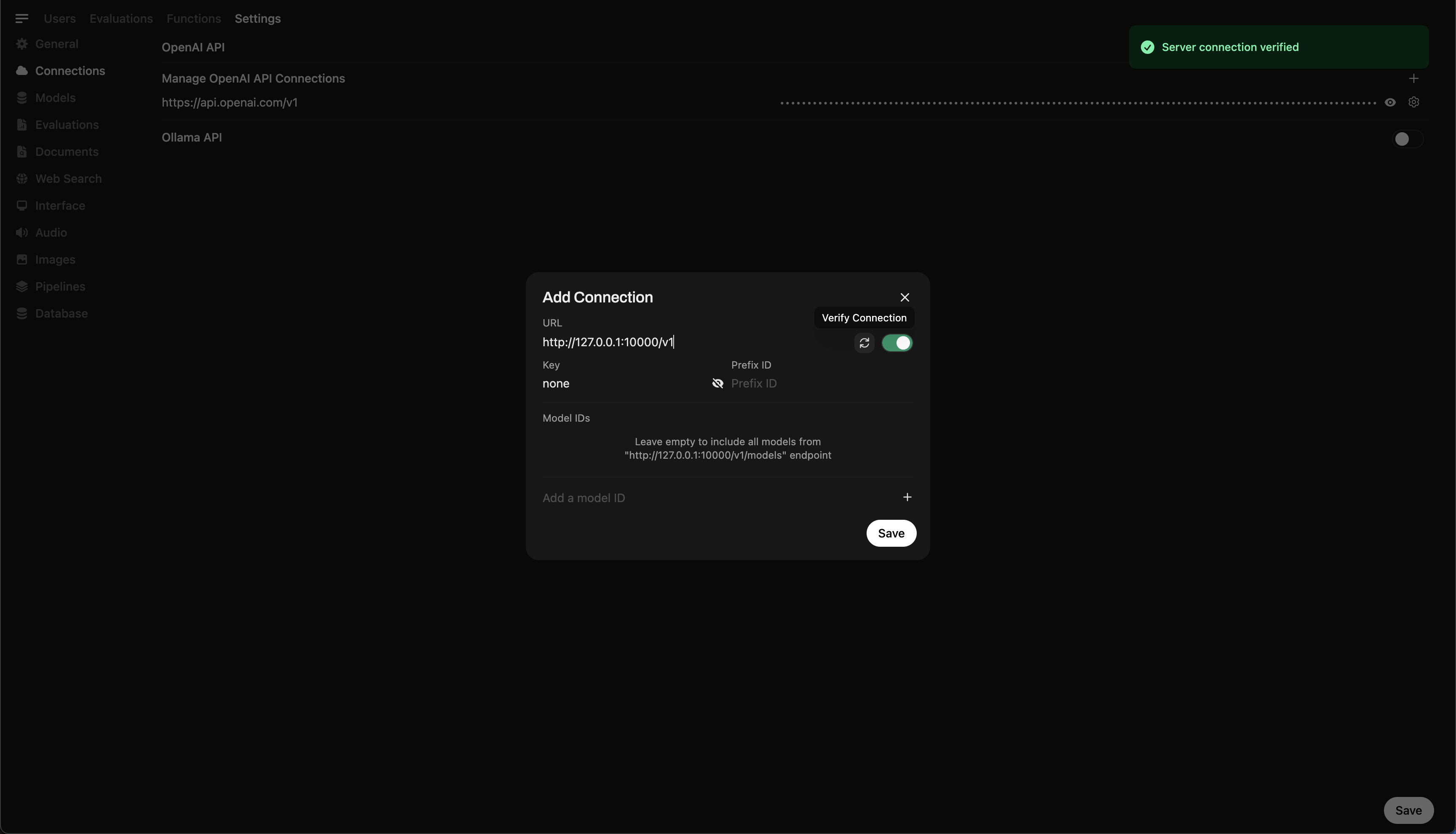 Llama.cpp OpenAI 连接设置