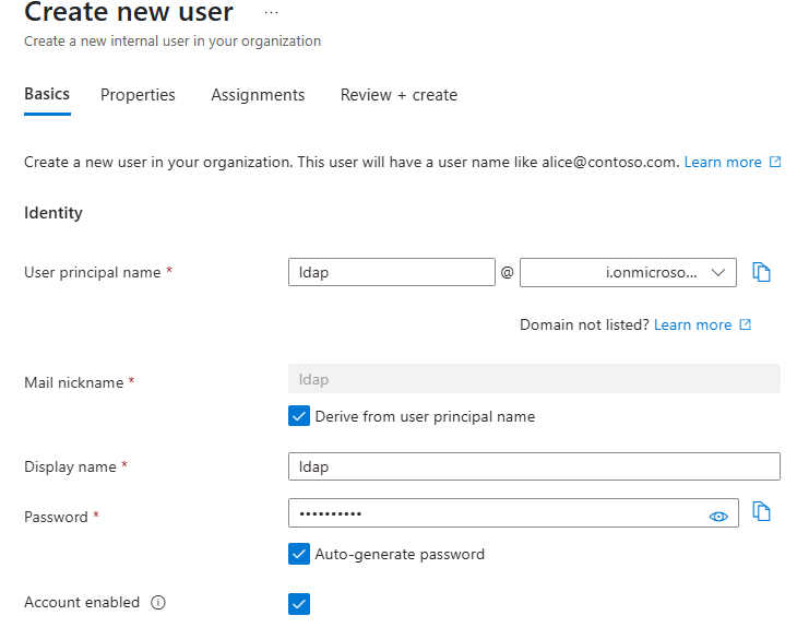 创建 Entra ID 服务账户