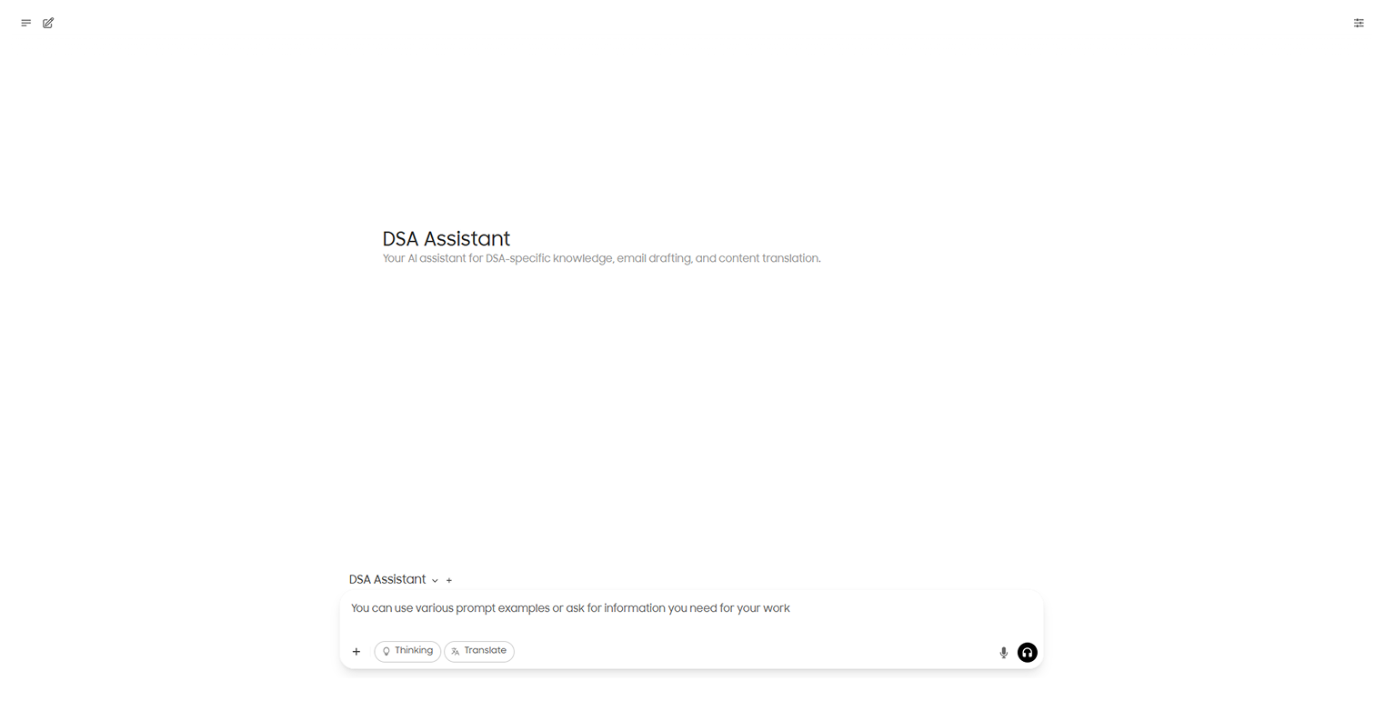 Open WebUI 显示三星半导体内部 AI 聊天机器人界面的截图。