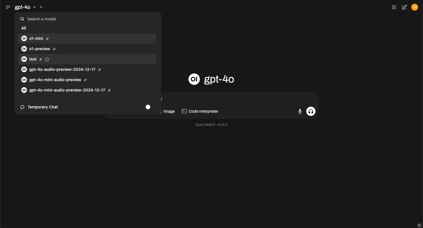 OpenAI 模型选择器